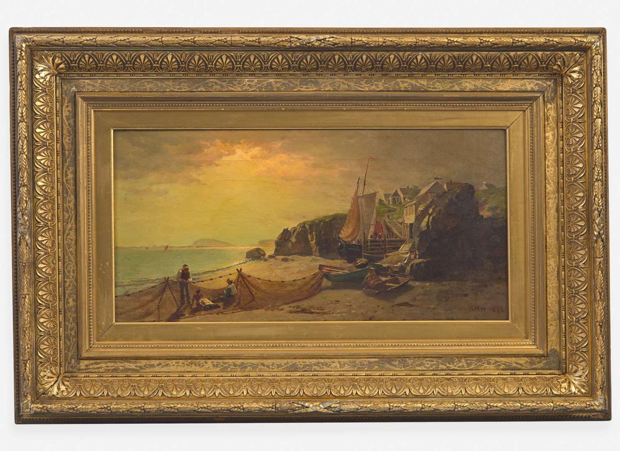 Robert Walter Weir (American, 1803-1889) - Net Mending on Nantucket