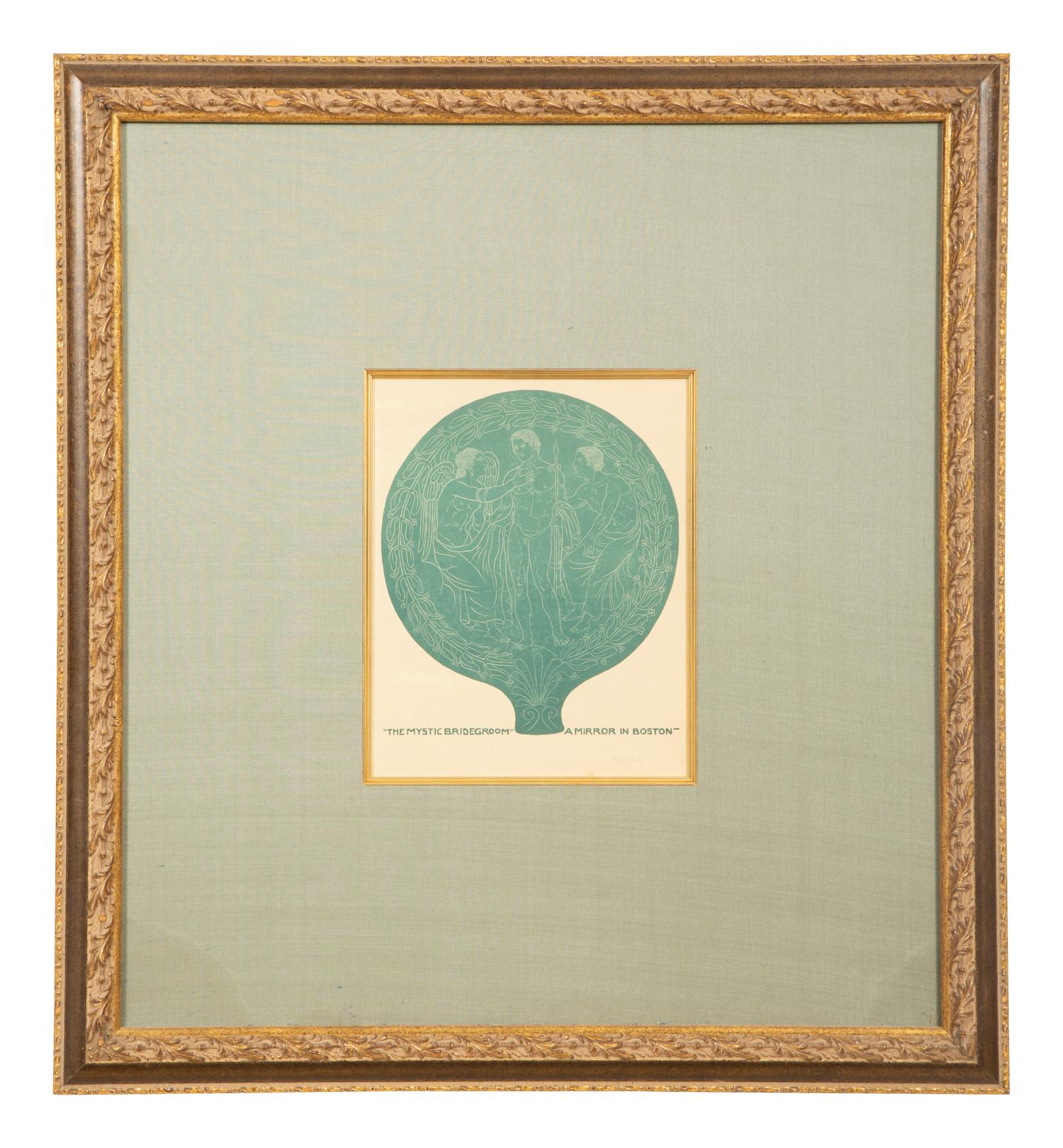 A Suite of Eight Gilt Framed Prints of Ancient Mirrors