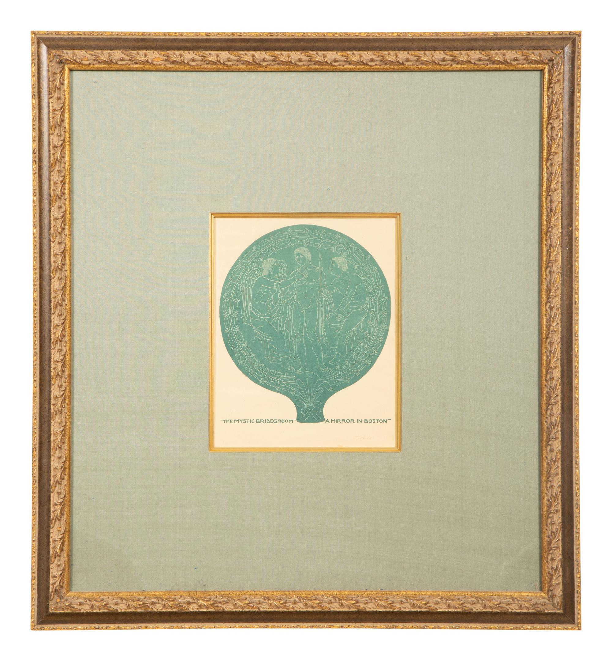 A Suite of Eight Gilt Framed Prints of Ancient Mirrors