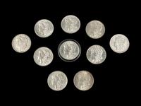 Ten Morgan $1 Coins