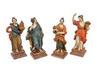 A Set of Polychrome-Decorated Terracotta Figures of the Four Seasons