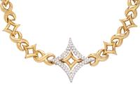 YELLOW GOLD AND DIAMOND NECKLACE
