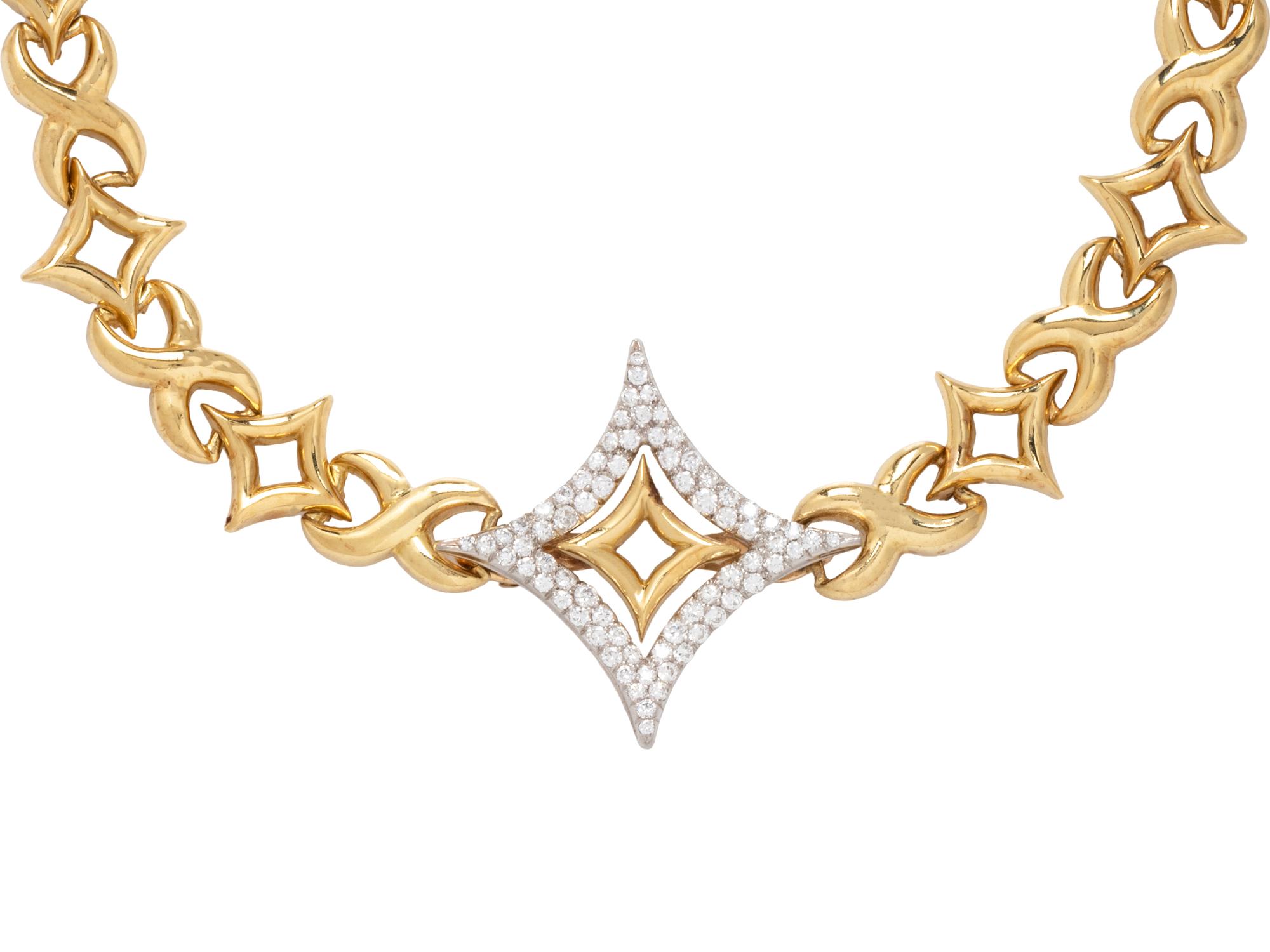 YELLOW GOLD AND DIAMOND NECKLACE