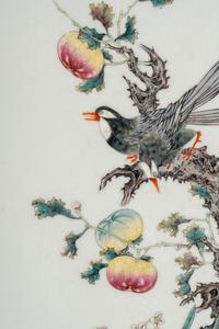Two Chinese Famille Rose 'Flowers' Porcelain Hanging Panels