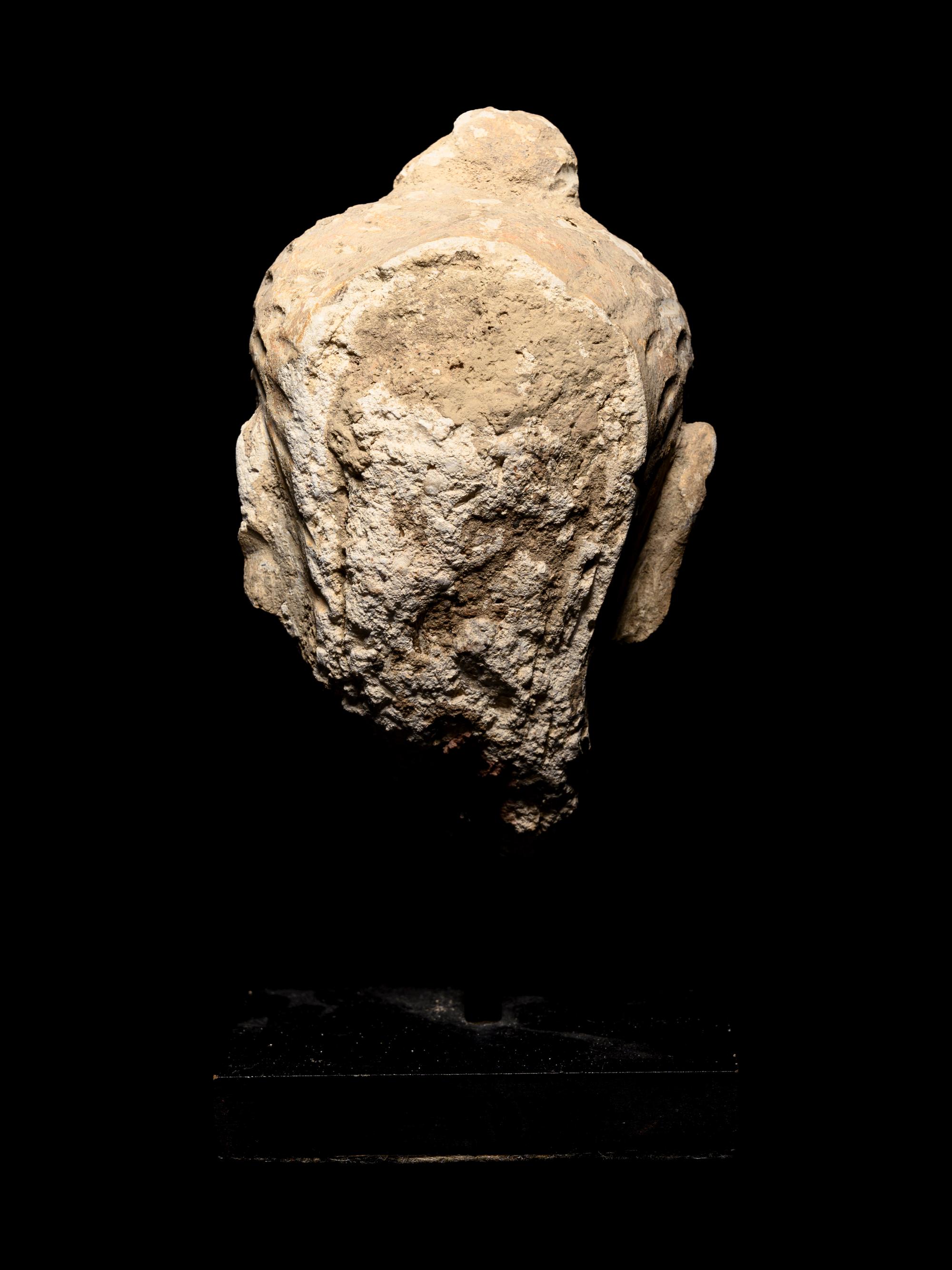 Two Gandharan Fragmentary Stucco Heads