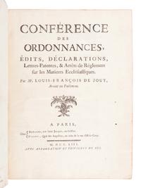 [FRENCH LAW]. A group of three 18th-century works in French, comprising: