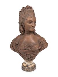A French Terracotta Bust of a Woman