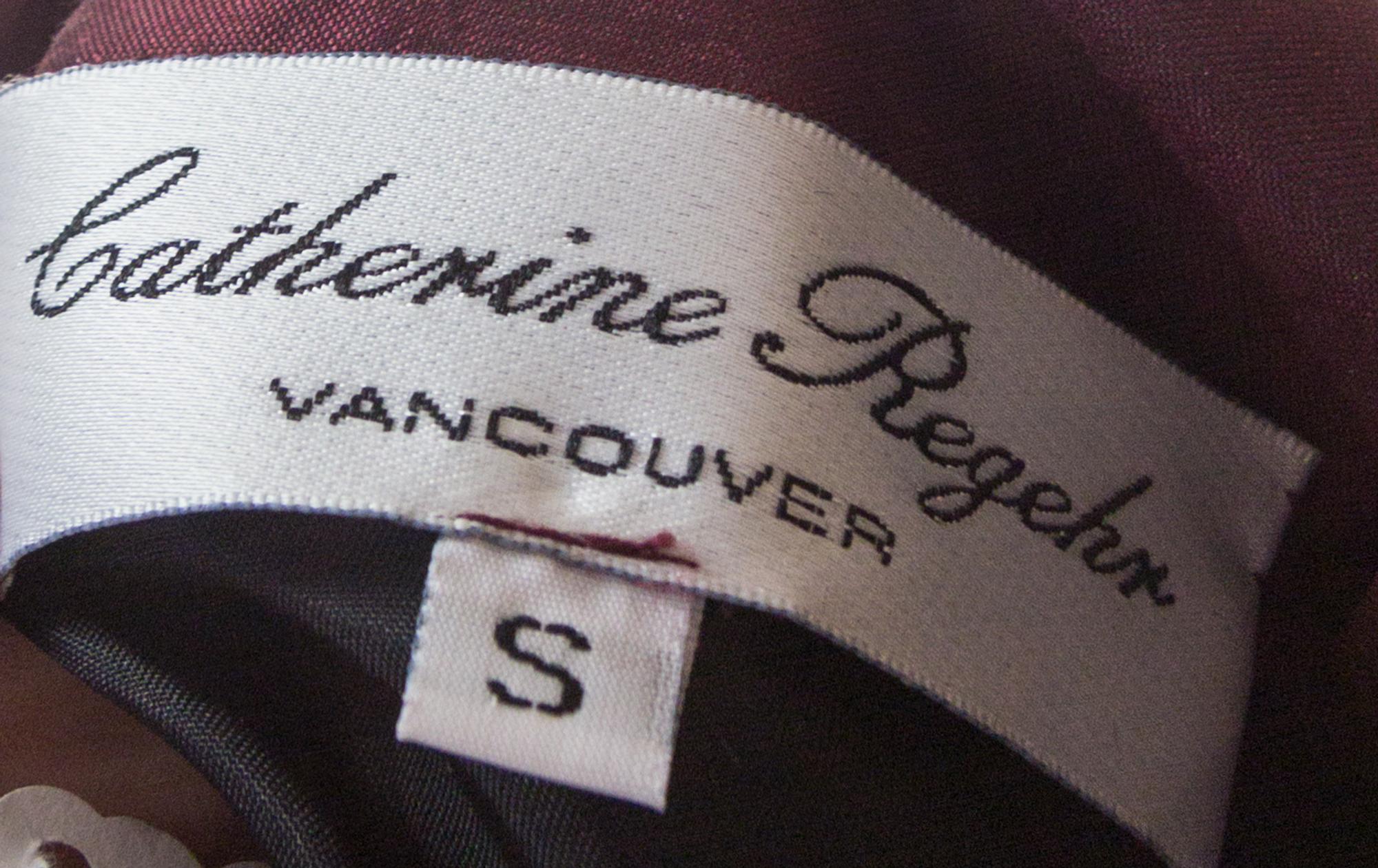 A Maroon Silk Pleated Evening Skirt, Size S.