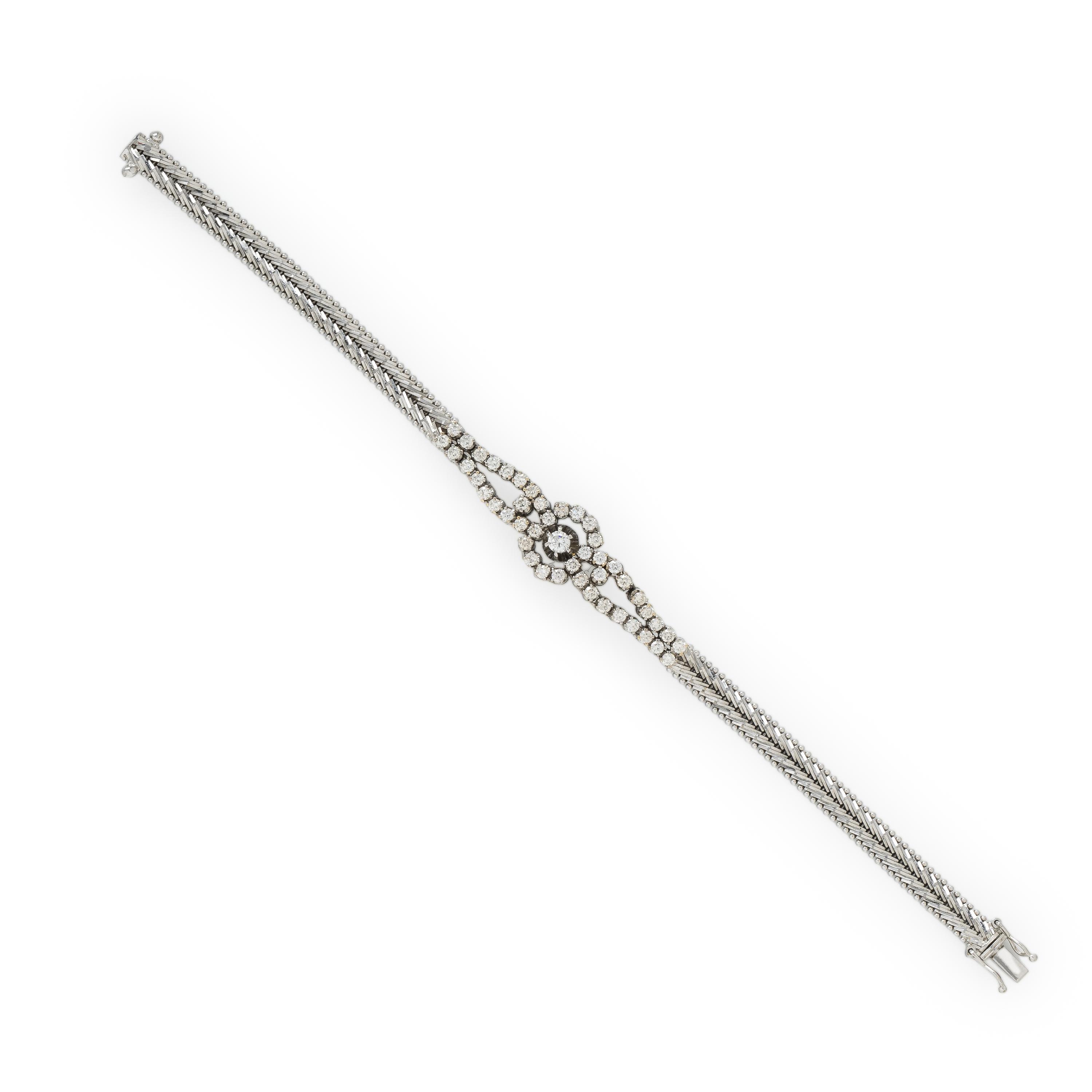 Diamond and White Gold Bracelet