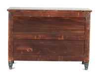 A Country Blue Sponge Paint-Decorated Pine and Poplar Five-Drawer Blanket Chest, 19th Century