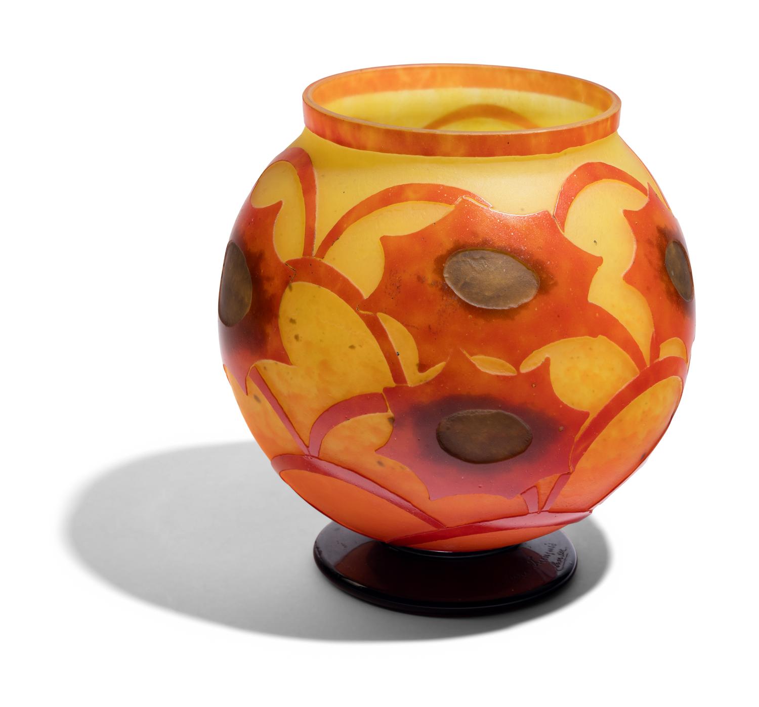 La Verre Francais Cosmos Vase Circa 1930