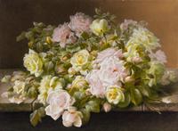 Raoul Mauchert de Longpre, (French, 1859-1911), Still Life of Roses