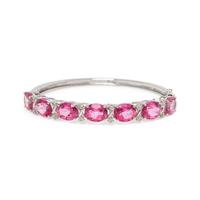 PINK TOPAZ AND DIAMOND BANGLE BRACELET
