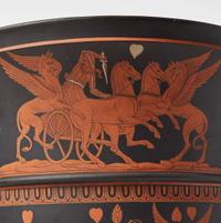 A Monumental Wedgwood Encaustic Decorated Black Basalt Bell Krater-Form Wine Cooler UK, circa 1790