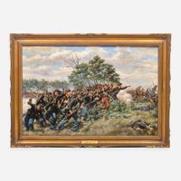 William Brooke Thomas Trego (American, 1858–1909) The Battle of Fair Oaks, Sumner's Reinforcements (May 31-June 1, 1862)