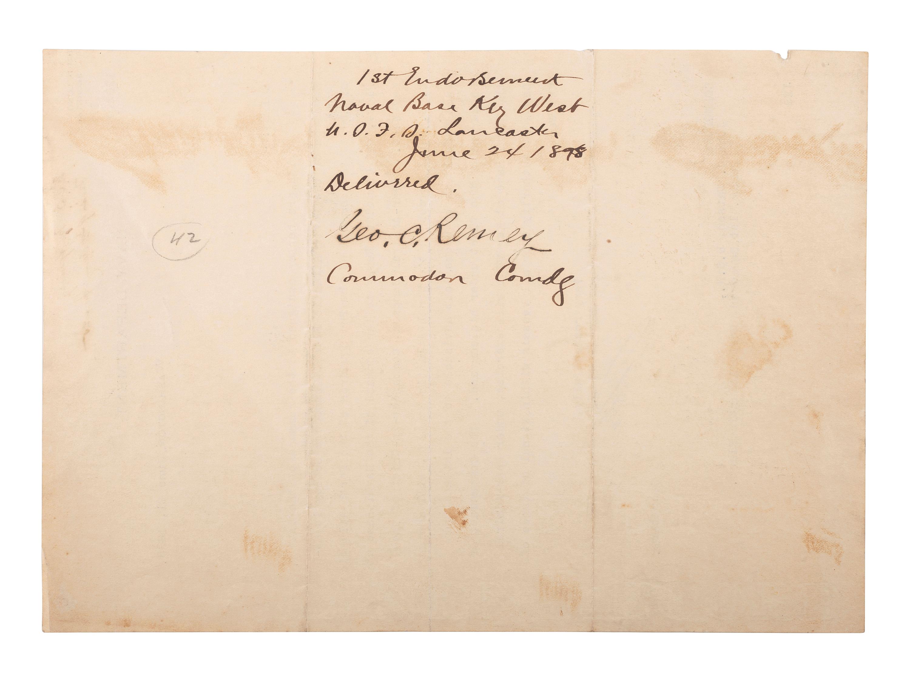 [SPANISH-AMERICAN WAR]. LONG, John D. (1838-1915).