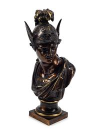 A French Bronze Bust Depicting Mercury Wearing the Patasos