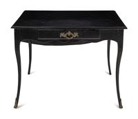 A Régence Gilt Bronze Mounted Ebonized Writing Table