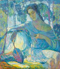 Woman in Blue and Lavender, 1923