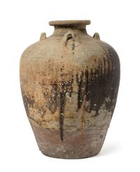 A Large Chinese Export Sukothai Pottery Jar Height 22 1/2 inches. — 14TH CENTURY