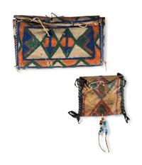 Sioux Painted Parfleche Containers