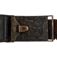 US Model 1851 Sword Belt Plate with Relic Folded & Sewn Leather Saber Belt