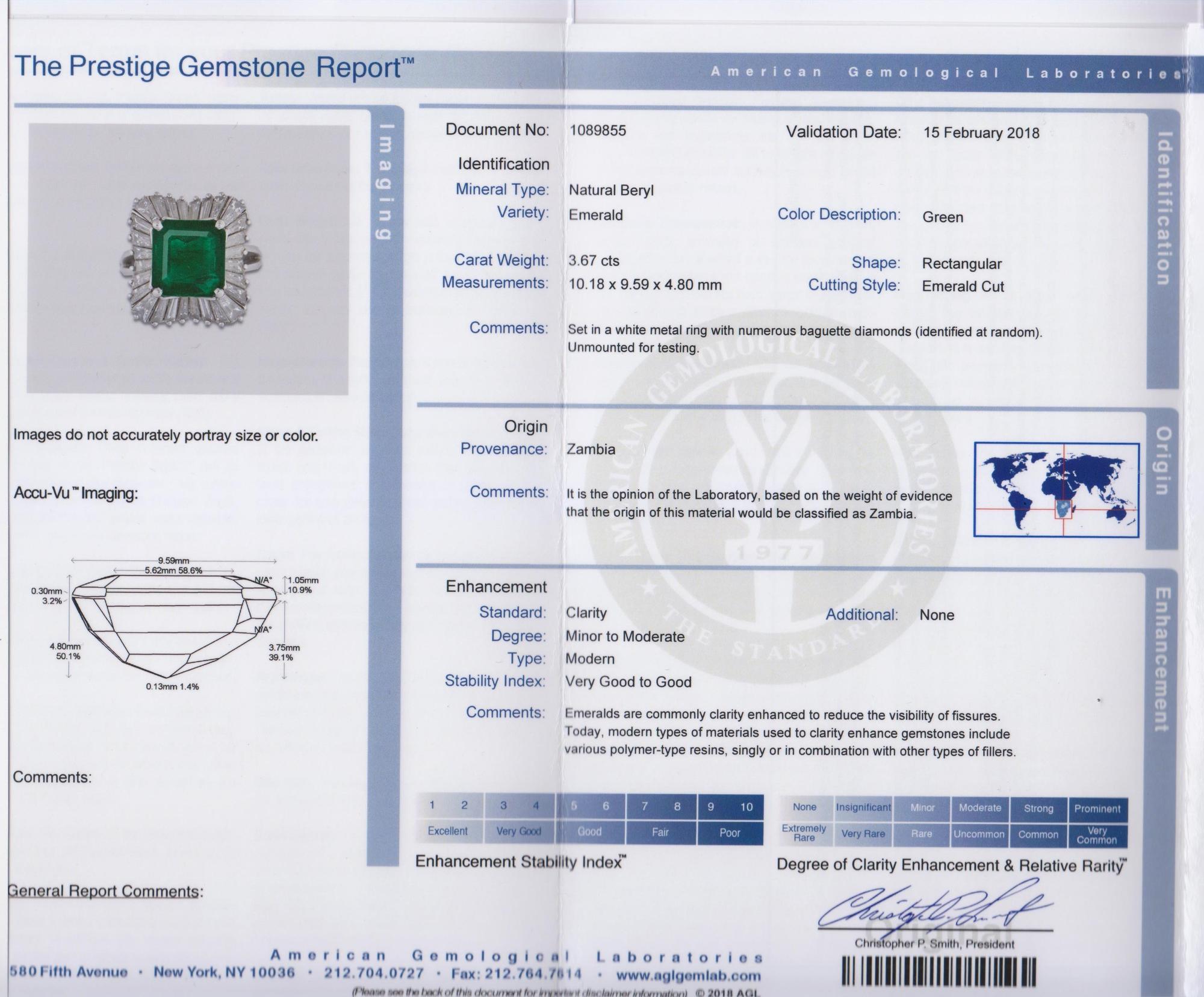 A Platinum, Emerald and Diamond Ballerina Ring, Oscar Heyman & Brothers, 9.80 dwts.