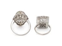 TWO DIAMOND AND PLATINUM RINGS