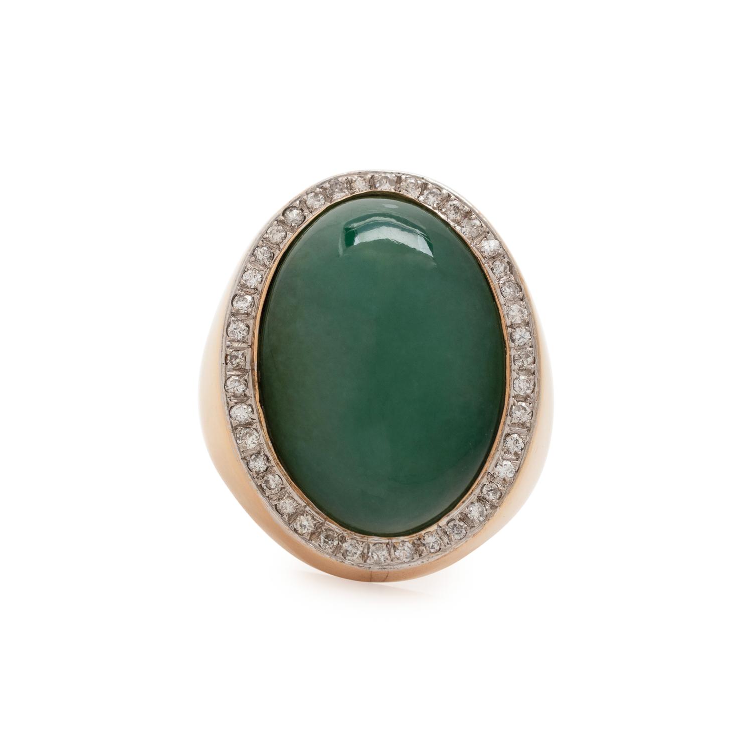 JADE AND DIAMOND RING