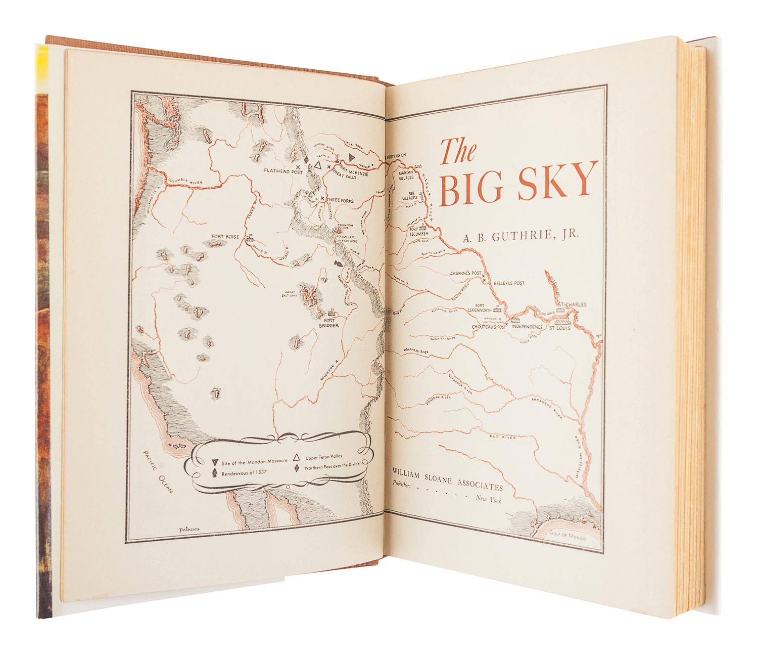GUTHRIE, Alfred Bertram (1901-1991). Jr. The Big Sky. New York: William Sloane Associates, 1947.
