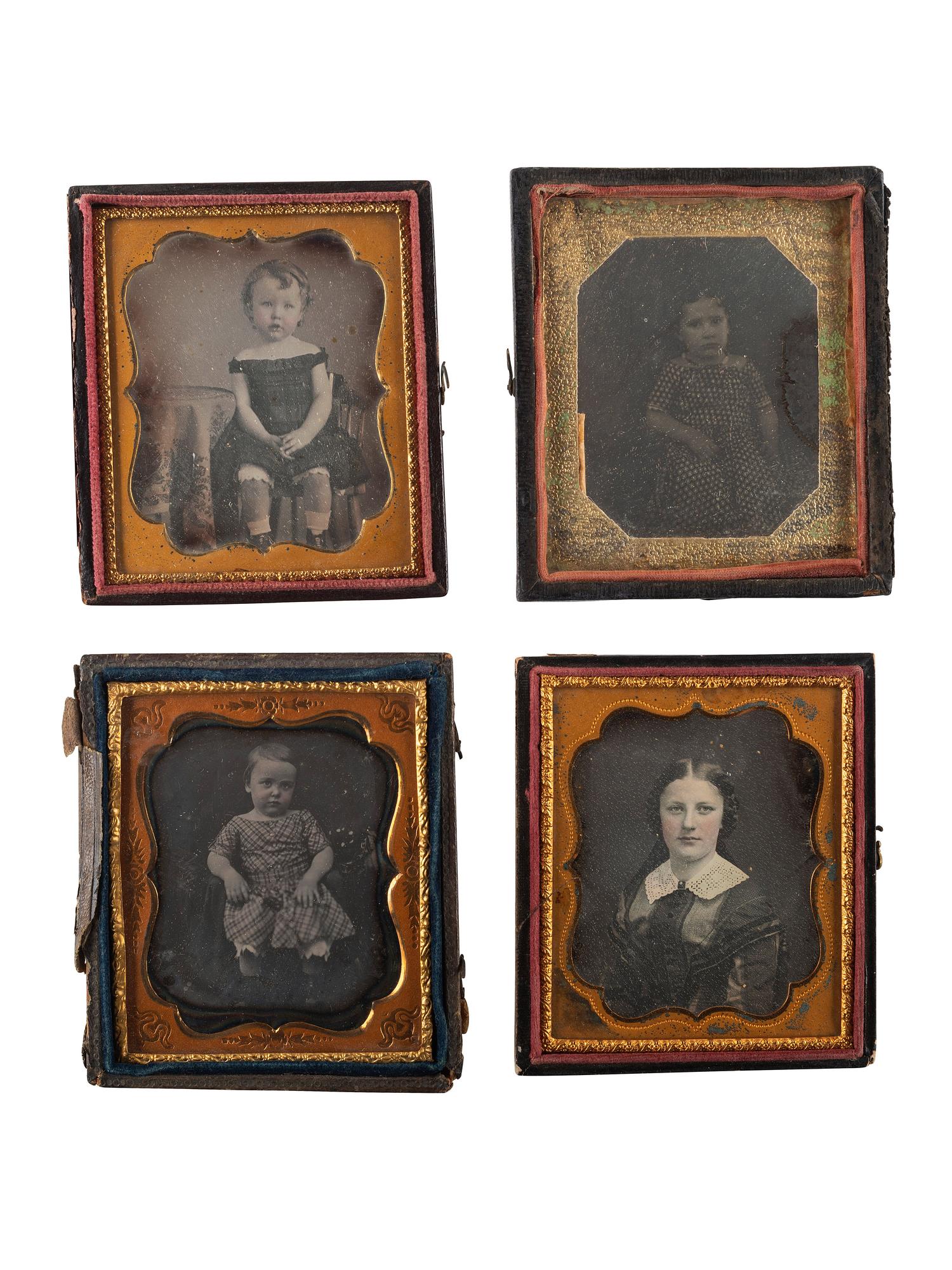 [EARLY PHOTOGRAPHY]. A group of 21 daguerreotypes of children of varying ages, incl. toddlers and teenagers.