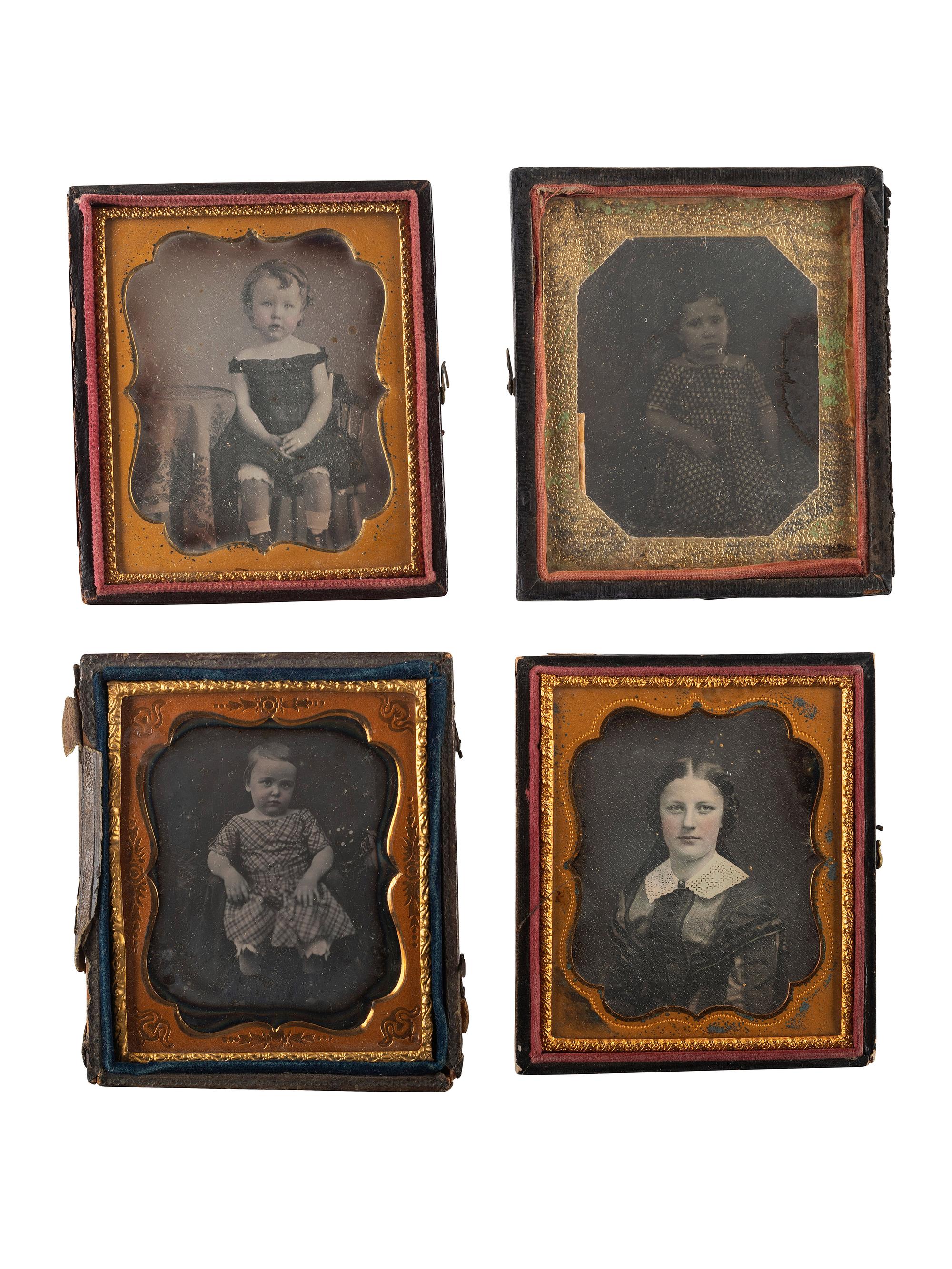 [EARLY PHOTOGRAPHY]. A group of 21 daguerreotypes of children of varying ages, incl. toddlers and teenagers.