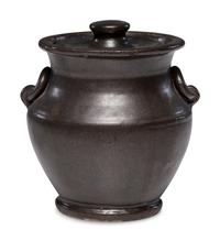 A Rare E. Schrop Lidded Stoneware Pot