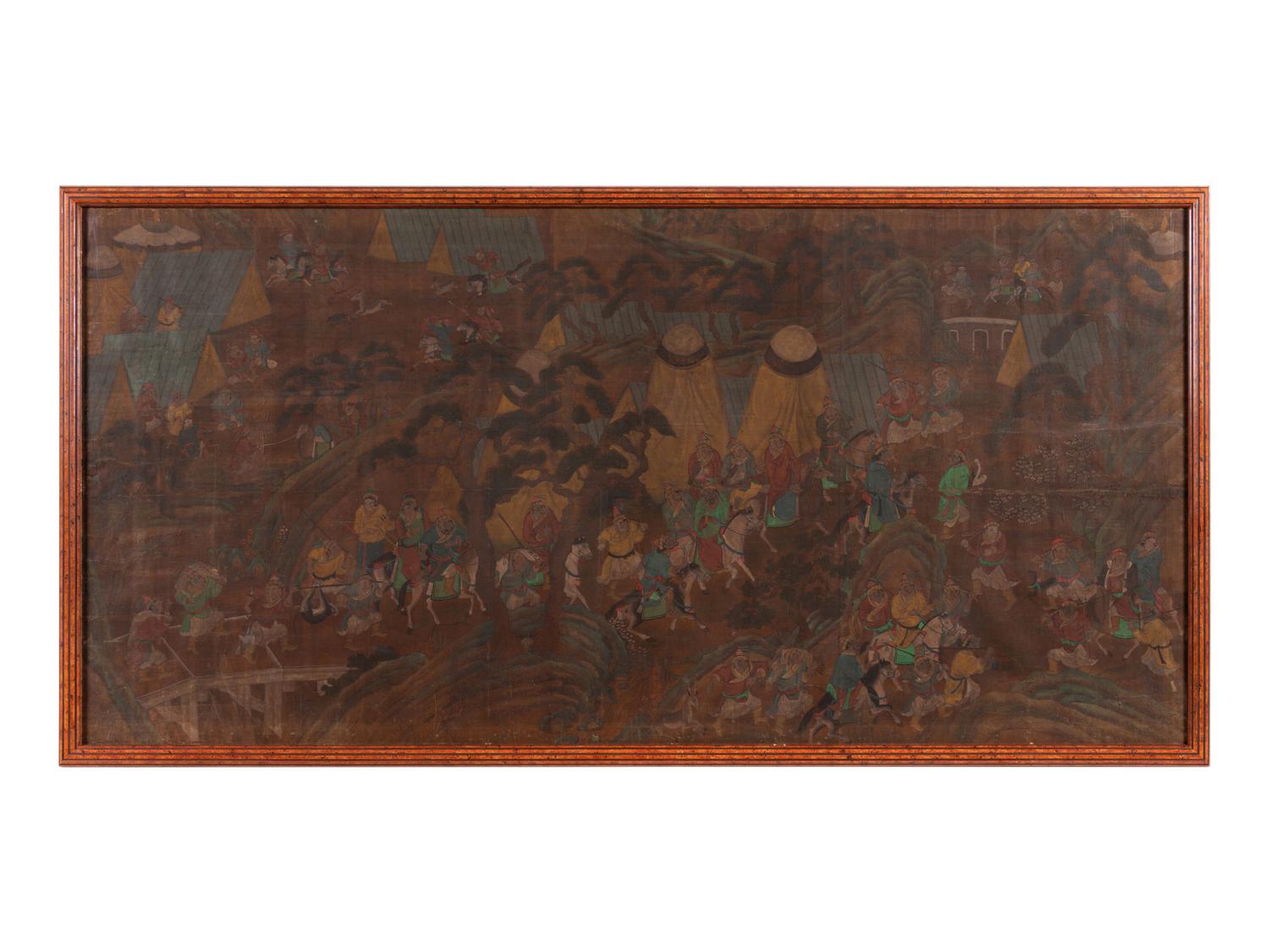 A Mongolian Silk Wallpaper Panel