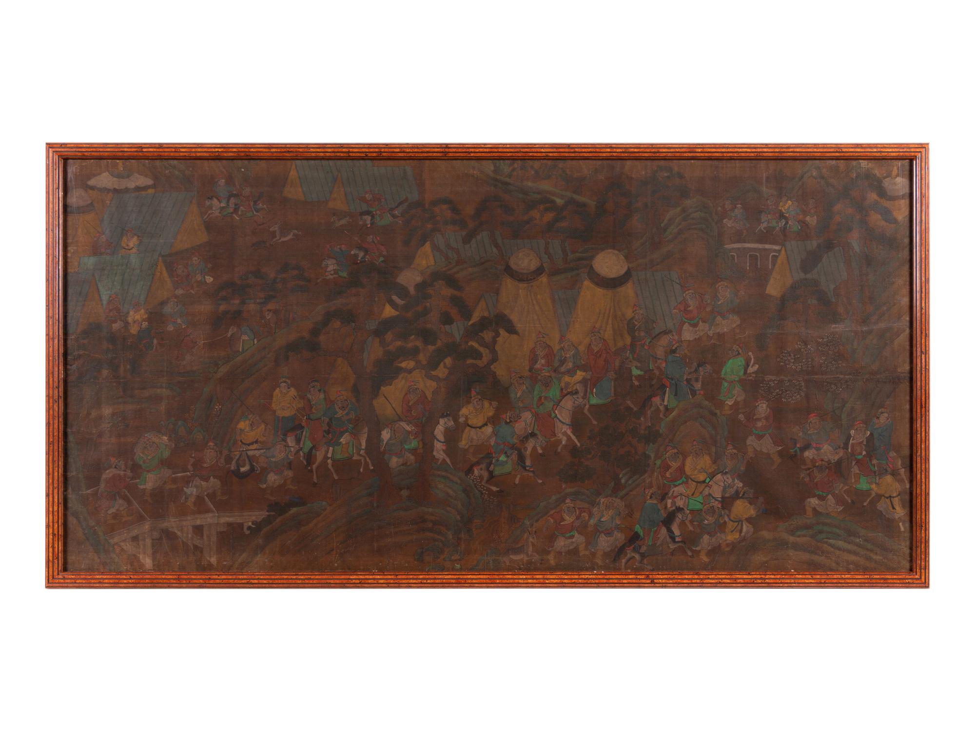 A Mongolian Silk Wallpaper Panel