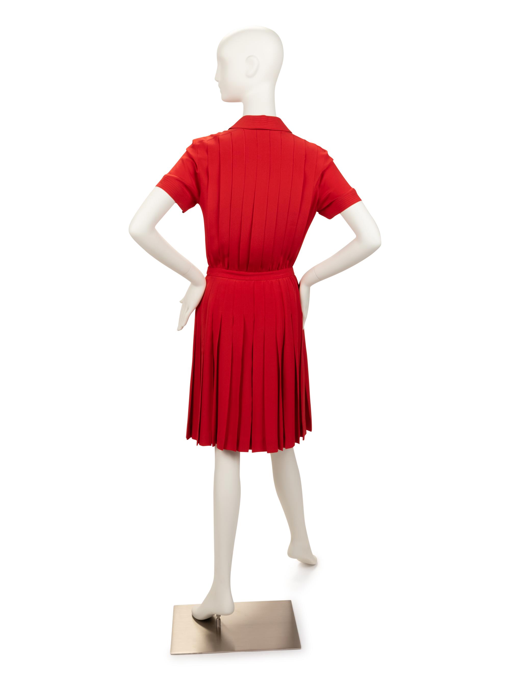 Chanel Pleated Silk Dress, 1980-90s
