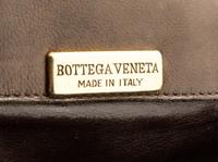 A Pair of Bottega Veneta Intrecciato Leather Flap Handbags, 10" x 6.5" x 3.5", 10" x 8" x 4".