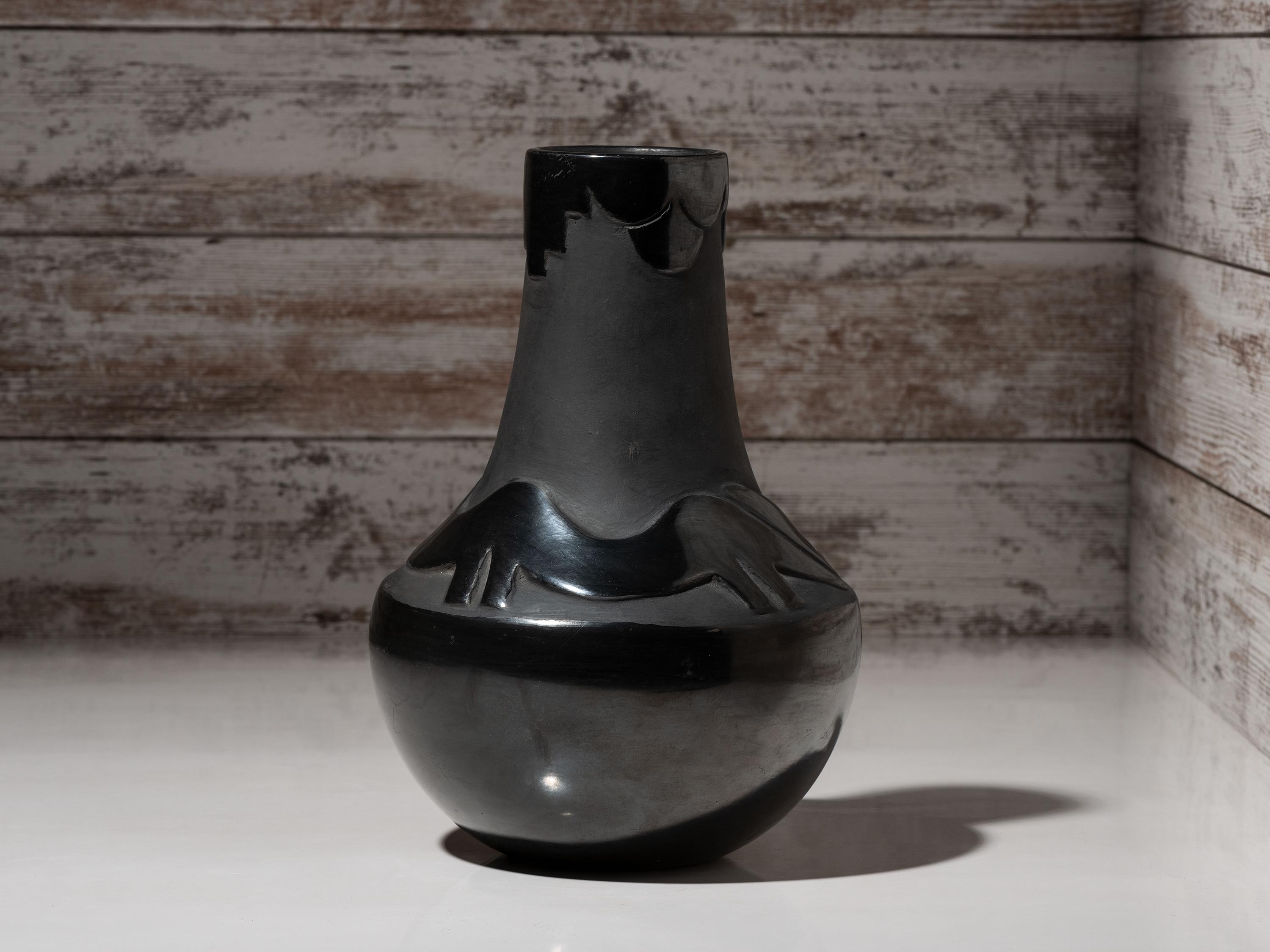 Award-Winning Blackware Pottery Jar