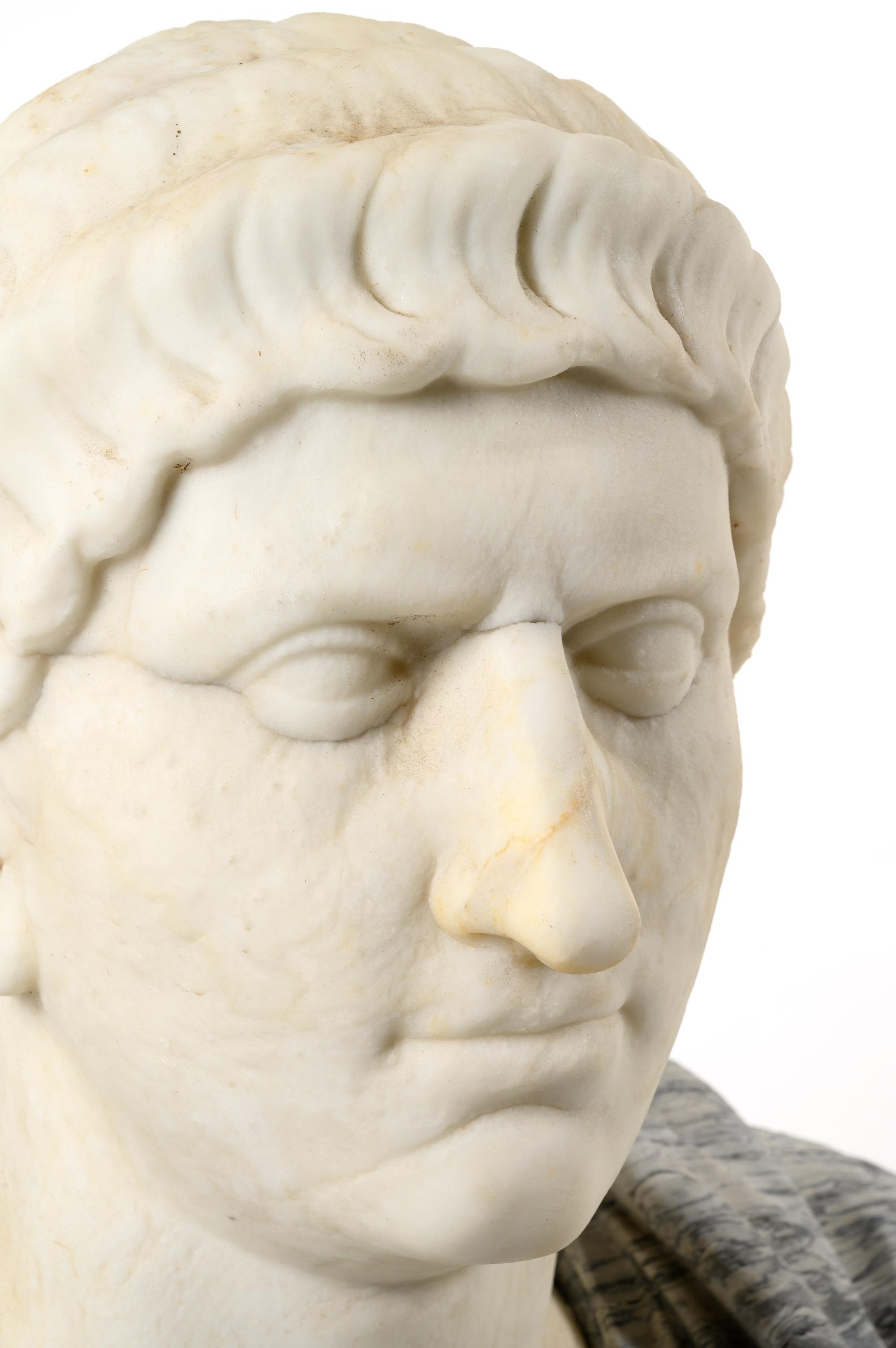 A Marble Bust of Emperor Otho, After the Antique