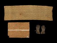 Two Textiles and One Pair of Gloves, 17th-18th Century