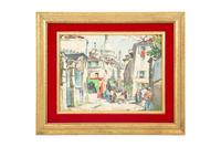Eighteen Parisian Street Scene Paintings