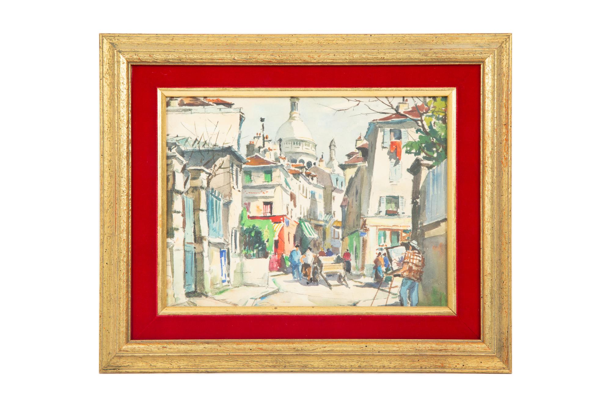 Eighteen Parisian Street Scene Paintings