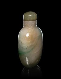 Two Green Jadeite Snuff Bottles