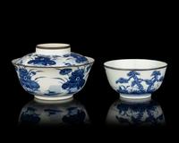 Two Chinese Blue and White Porcelain Bowls