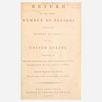 Jefferson, Thomas Return of the Whole Number of Persons within the Several Districts of the United States, According to "An Act Providing for the Enumeration of the Inhabitants of the United States"...