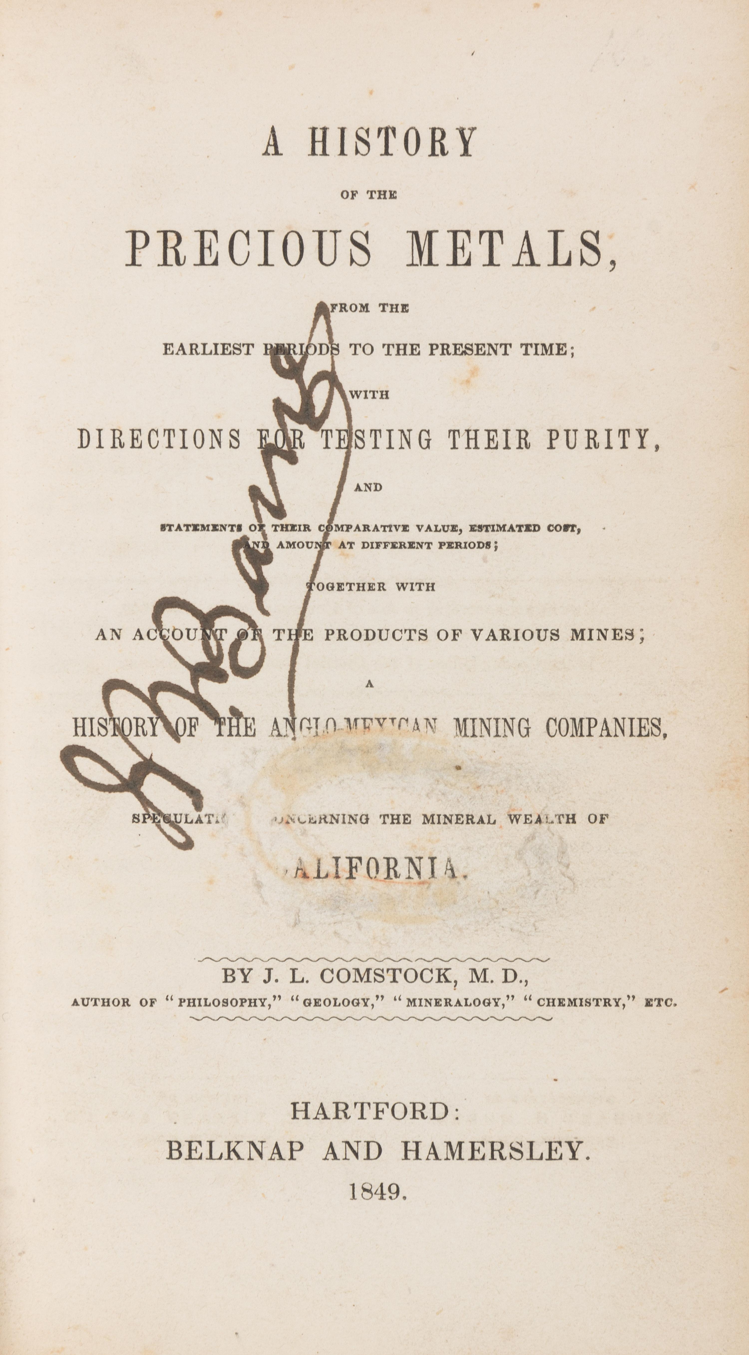 COMSTOCK, John Lee (1789-1858)