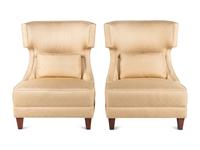 A Pair of Contemporary Slipper Chairs
