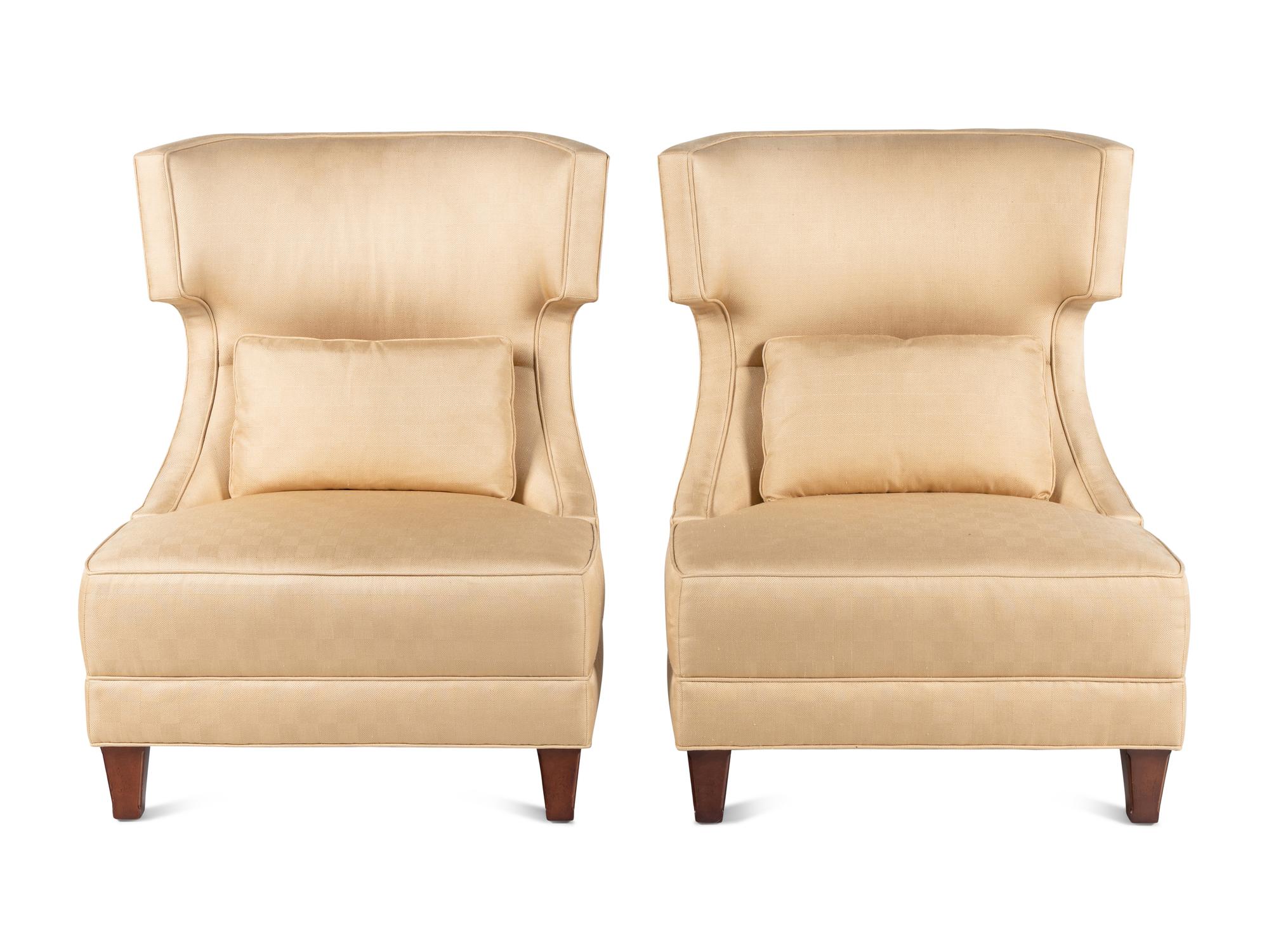 A Pair of Contemporary Slipper Chairs