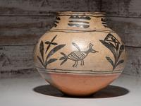San Ildefonso Pottery Olla, with Zoomorphic Imagery