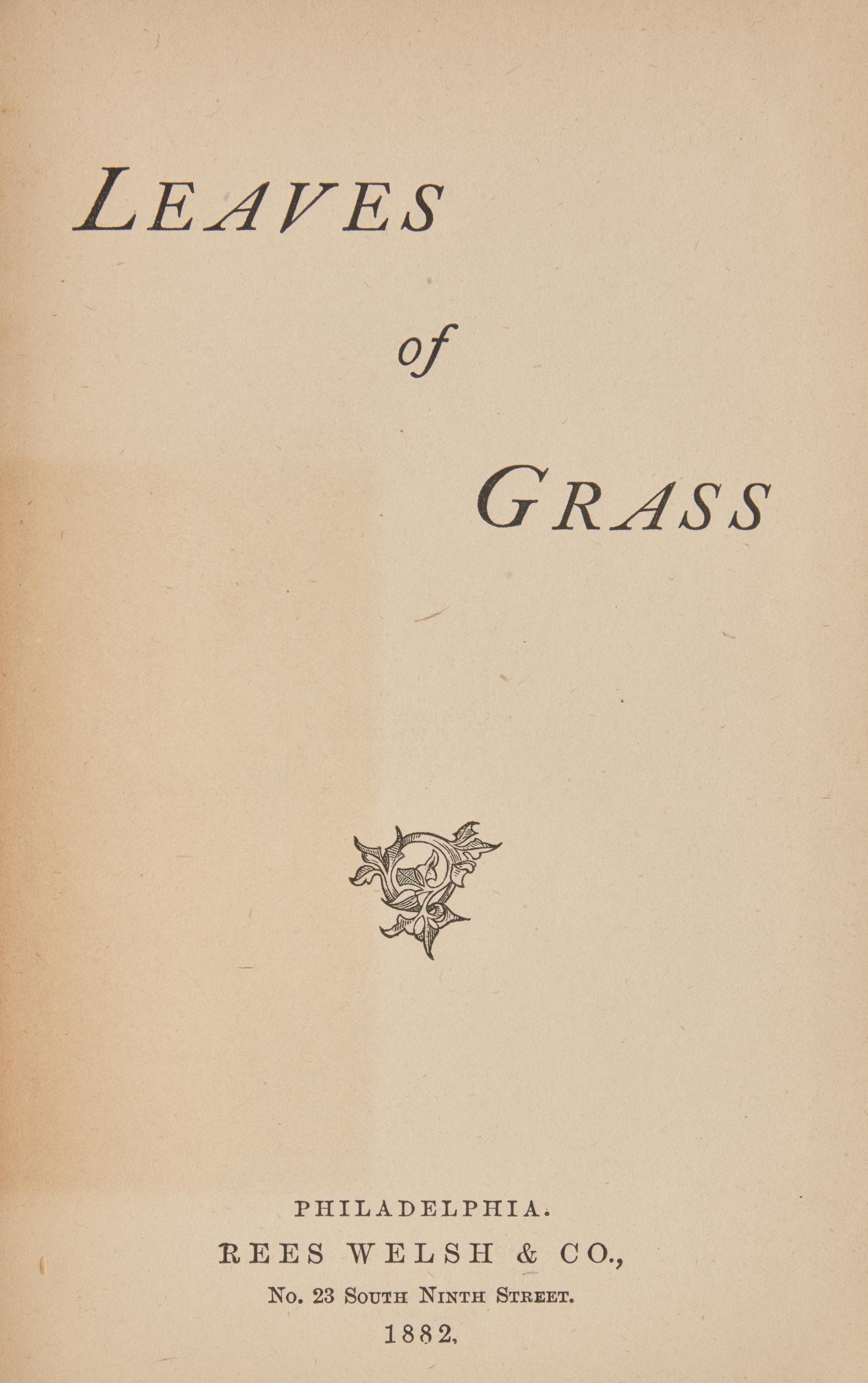 [Literature] Whitman, Walt. Autograph Letter, signed
